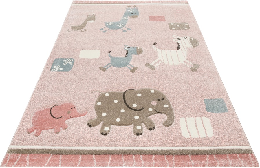 Esprit Kinderteppich »Kids Lucky Zoo 2.0«, rechteckig, 13 mm Höhe, Kinder Zoo Motiv Teppich
