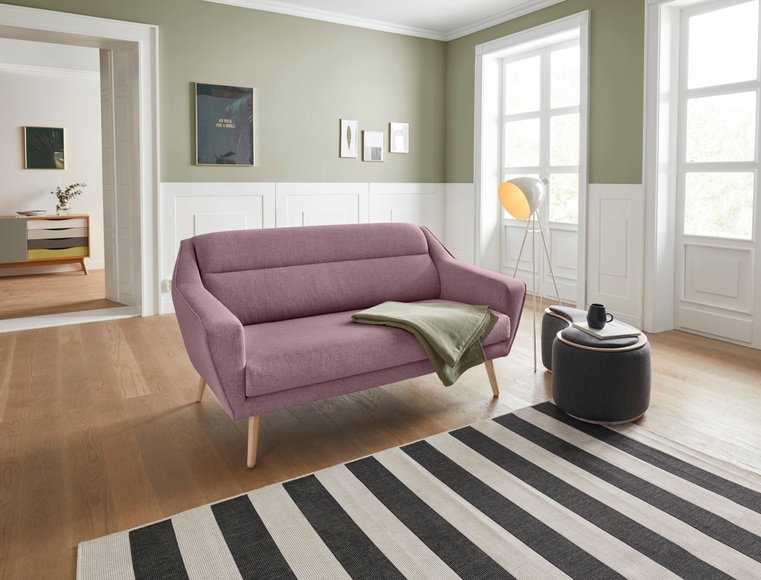 andas 3-Sitzer »Bille«, mit Naht im Rückenkissen und Eiche-Beinen, Design by Morten Georgsen