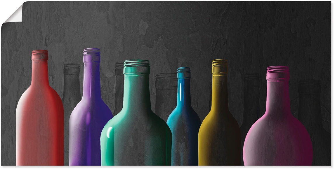 Artland Wandbild »Bunte Glasflaschen«