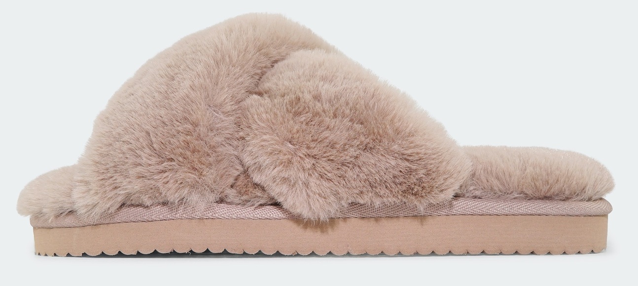 Flip Flop Pantoffel »cross*fur 2«, mit flauschiger Kreuzbandage