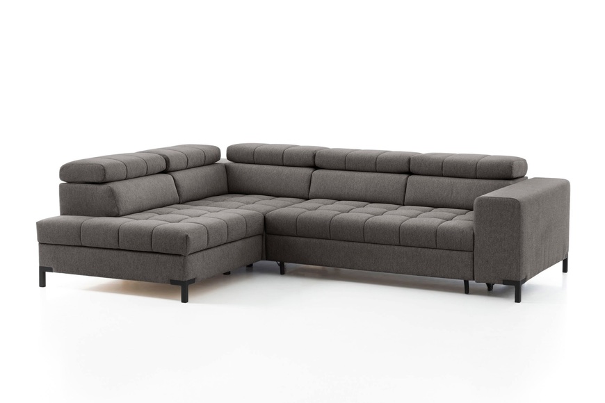 exxpo - sofa fashion Ecksofa, Steppung im Sitzbereich, Wahlweise mit Bettfunktion und Bettkasten, inklusive 5 verstellbaren Kopfstützen