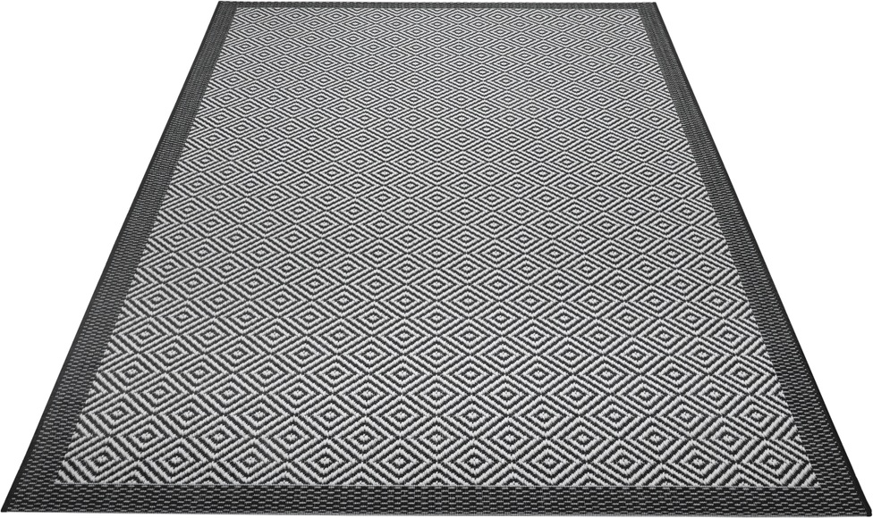 my home Teppich »Violet«, rechteckig, 3 mm Höhe, In-und Outdoor geeignet, Wohnzimmer, Balkon, Terrasse, Garten, Strapazierfähig und pflegeleicht, Flachgewebe