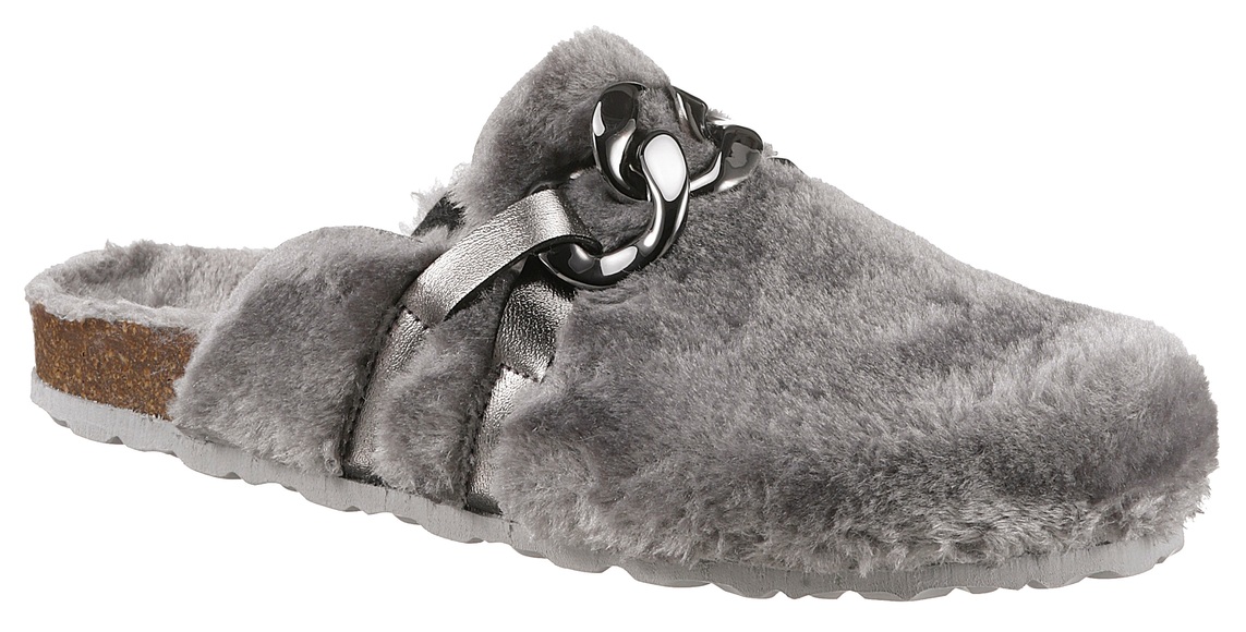 CITY WALK Pantoffel, mit eleganter Zierkette