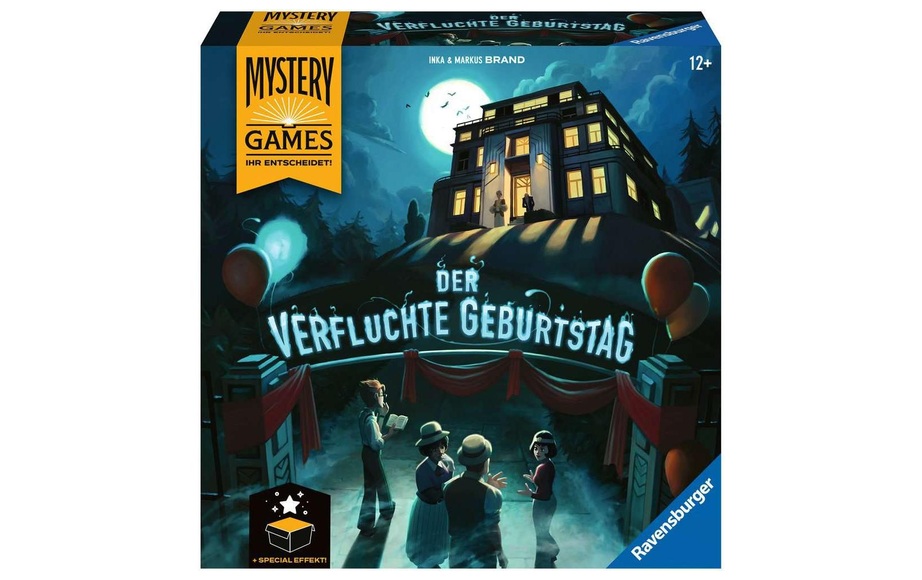 Ravensburger Familienspiel - 26948 Mystery Games: Der verfluchte Geburtstag - kooperatives Geschichten-Mystery-Spiel für 2-4 Spieler ab 12 Jahren