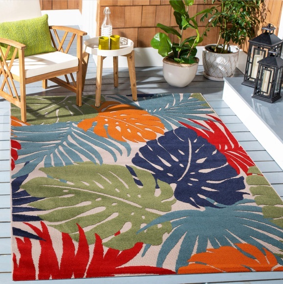 Sanat Teppich »Floral«, rechteckig, 6 mm Höhe, In- und Outdoor geeignet, florales Design, Balkon, Terasse