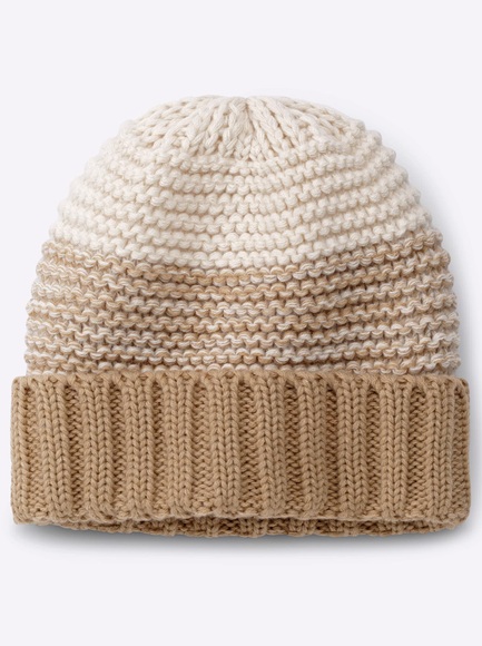 Mütze in beige-gemustert von heine