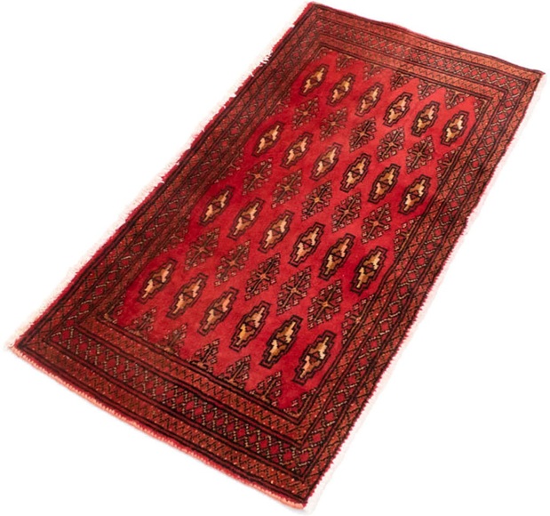 morgenland Wollteppich »Turkaman Teppich handgeknüpft rot«, rechteckig, 8 mm Höhe