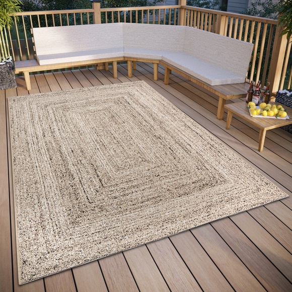 ELLE DECORATION Teppich »Jules«, rechteckig, In und Outdoor, Flachgewebe, wetterfest, pflegeleicht, robust