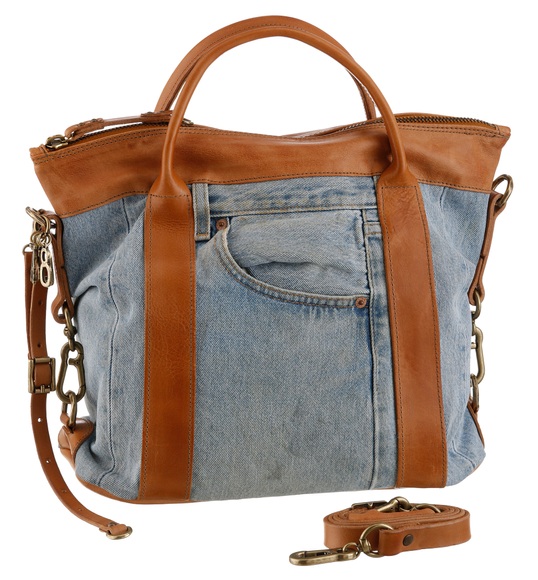 A.S.98 Handtasche, mit Details aus Leder
