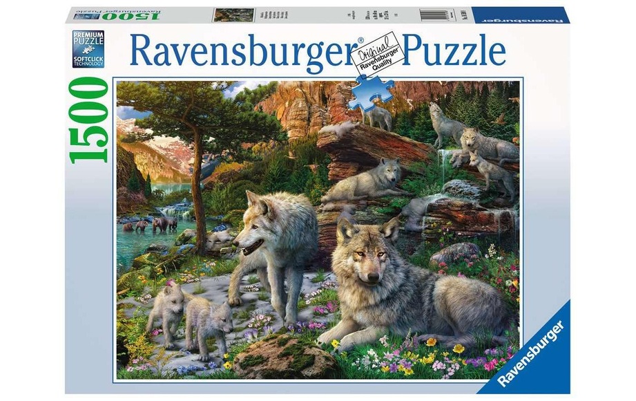 Ravensburger Puzzle 16598 - Wolfsrudel im Frühlingserwachen - 1500 Teile Puzzle für Erwachsene und Kinder ab 14 Jahren