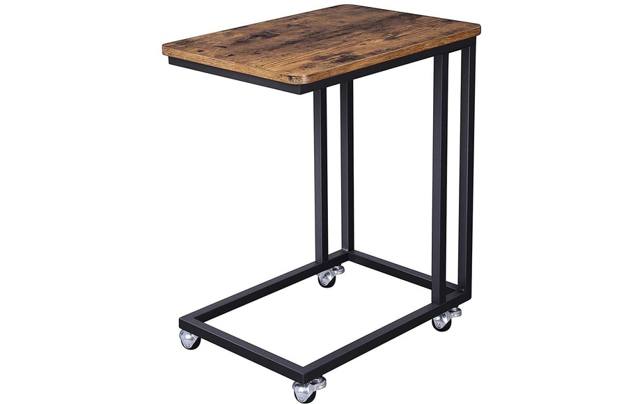 Vasagle - SONGMICS Beistelltisch, Mobiler Kaffeetisch, Vintage Sofatisch, Abstelltisch für Kaffee, Snacks, Tablet, Stabil mit Metallbeine, Einfache Montage, 50 x 62 x 35cm (B x H x T), LNT50X