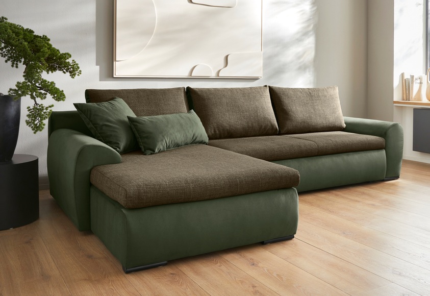 Home affaire Ecksofa »Win«, wahlweise mit Bettfunktion und Bettkasten