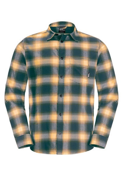Jack Wolfskin Flanellhemd Herren Wanderweg Shirt Men S teal teal