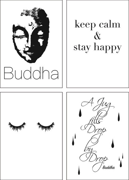 Artland Poster »Buddha Ruhe Wimpern Tropfen«