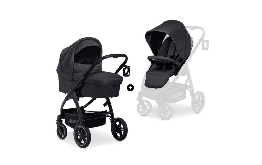 hauck Kinderwagen Saturn R Duoset Melange Black