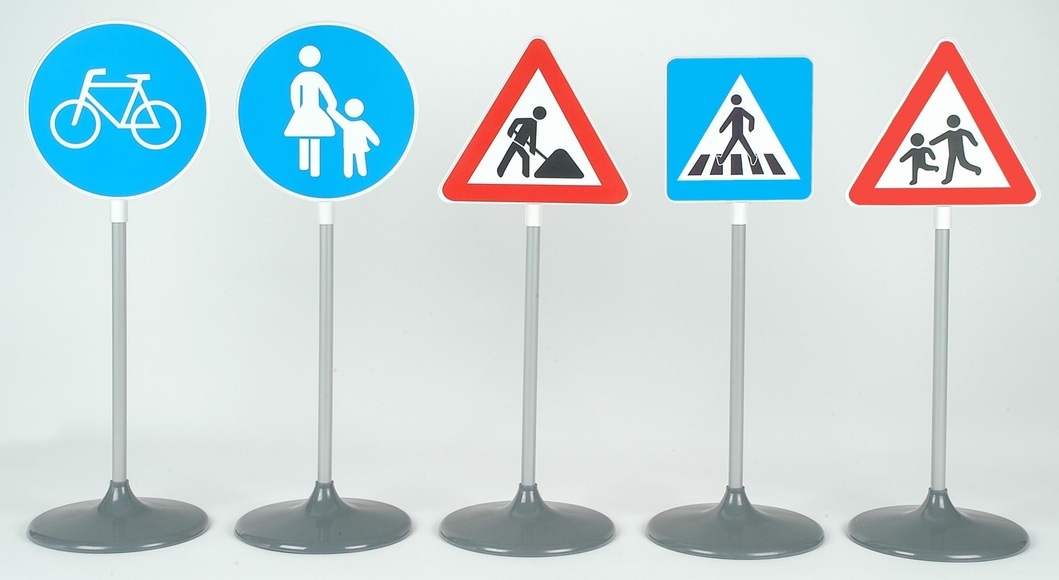 Klein Verkehrsschilder-Set B, 5 Schilder