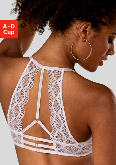 LASCANA Push-up-BH »Sienna«, mit dekorativem Spitzenrücken, sexy Dessous
