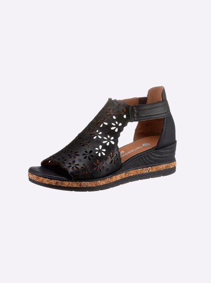 Remonte Keilsandalette, mit floralem Laser-Muster