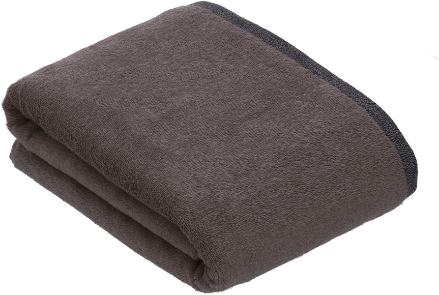 bugatti Badetuch »Prato«, (1 St., Badetuch 100 x 150 cm), Uni Farben, mit melierter Optik im Saum