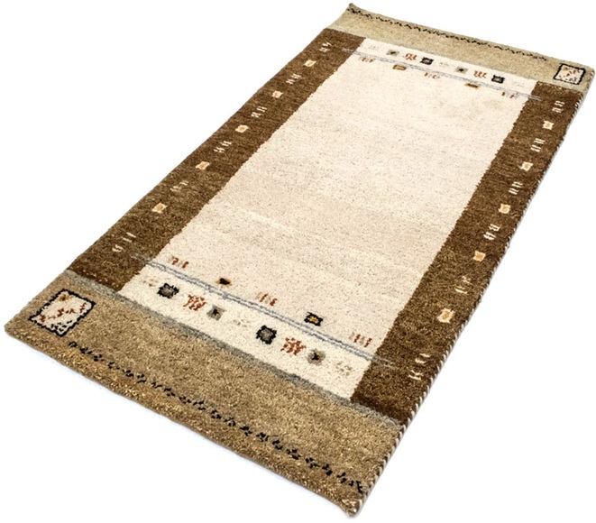 morgenland Wollteppich »Gabbeh Teppich handgeknüpft beige«, rechteckig, 18 mm Höhe, handgeknüpft