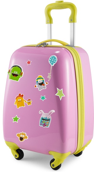 Hauptstadtkoffer Kinderkoffer »For Kids, Monster«, 4 Rollen, mit wasserbeständigen, reflektierenden Monster-Stickern