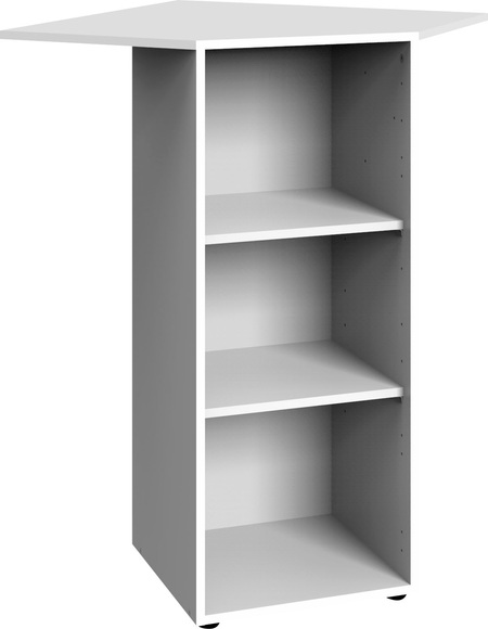 Eckregal Tür(en) 1 Schublade(n) MODUL Weiss