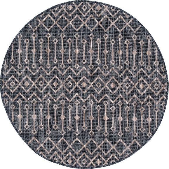 Myflair Möbel & Accessoires Teppich »Outdoor Crosses«, rund, 4 mm Höhe, In- und Outdoor geeignet, ideal im Wohnzimmer & Schlafzimmer