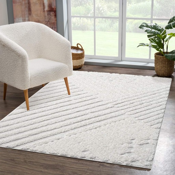 Carpet City Hochflor-Teppich »FOCUS749«, rechteckig, Boho-Teppich, Hochtief-Muster/ 3D-Effekt, für Wohnzimmer, Schlafzimmer