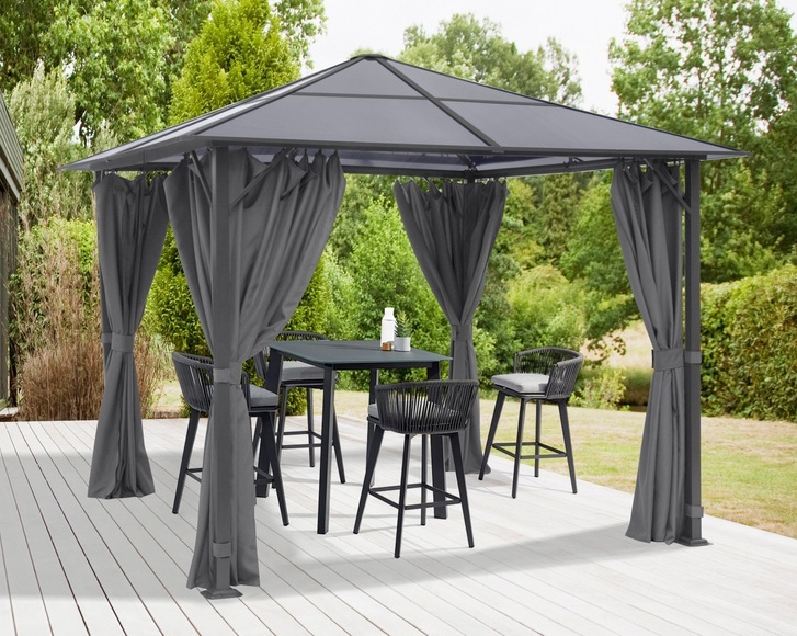 KONIFERA Pavillon »Malaga«, BxT: 300x300 cm, Stahlgestell, Polycarbonat-Dachplatten