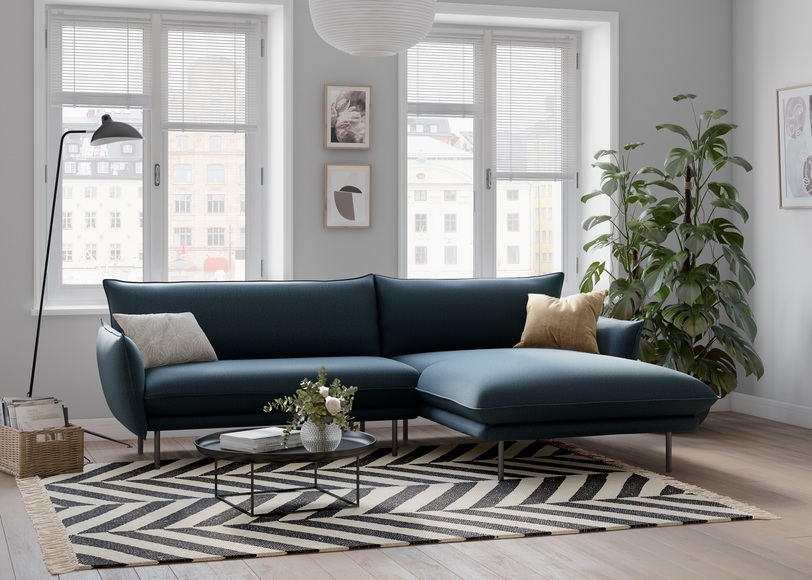 andas Ecksofa »Stine«, Besonderes Design durch Kissenoptik und Keder, Design by Morten Georgsen