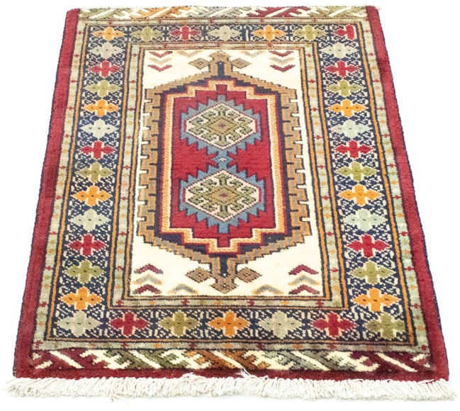 morgenland Wollteppich »Turkaman Teppich handgeknüpft rot«, rechteckig, 6 mm Höhe