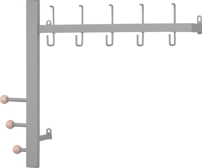 Garderobenleiste, aus Metall, Breite 64 cm