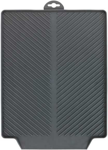 Wenko - Abtropfmatte Linea Grau, 40 x 3 x 30 cm