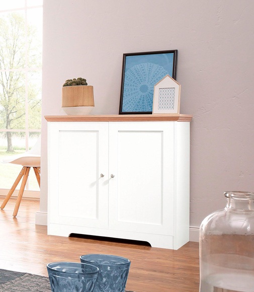 Home affaire Sideboard »Nanna«, mit einer duroplastischen Folien Oberfläche in Eiche-Optik, Breite 80 cm