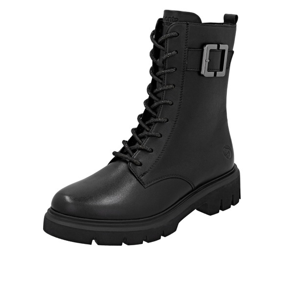 Remonte Schnürboots Stiefelette, Boots, Profilsohle, Blockabsatz mit Zierschnalle