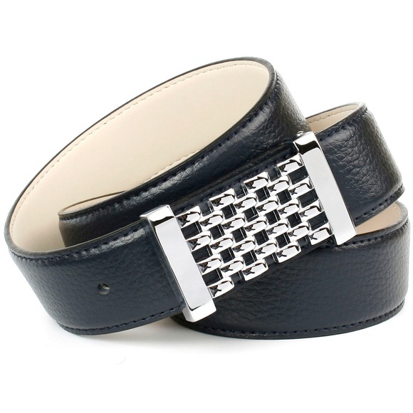 Anthoni Crown 3, 4 cm Ledergürtel in Hirschprägung