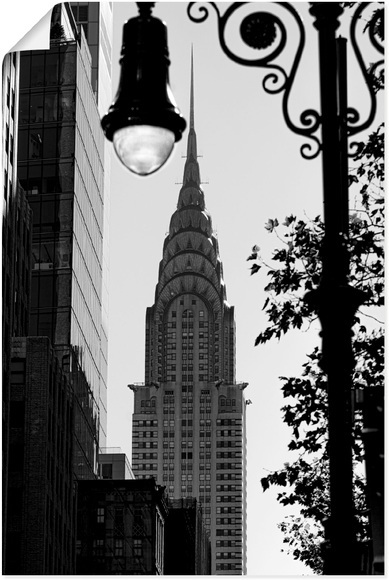 Artland Wandbild »New York Chrysler Building«, New York, (1 St.), in vielen Grössen & Produktarten - Alubild / Outdoorbild für den Aussenbereich, Leinwandbild, Poster, Wandaufkleber / Wandtattoo auch für Badezimmer geeignet