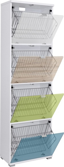 Xora - Schuhschrank COLORADO - Holzwerkstoff - weiss - 52.5/29.5/173 cm