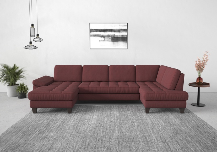 sit&more Wohnlandschaft, wahlweise mit Bettfunktion, Bettkasten, Sitztiefenverstellung