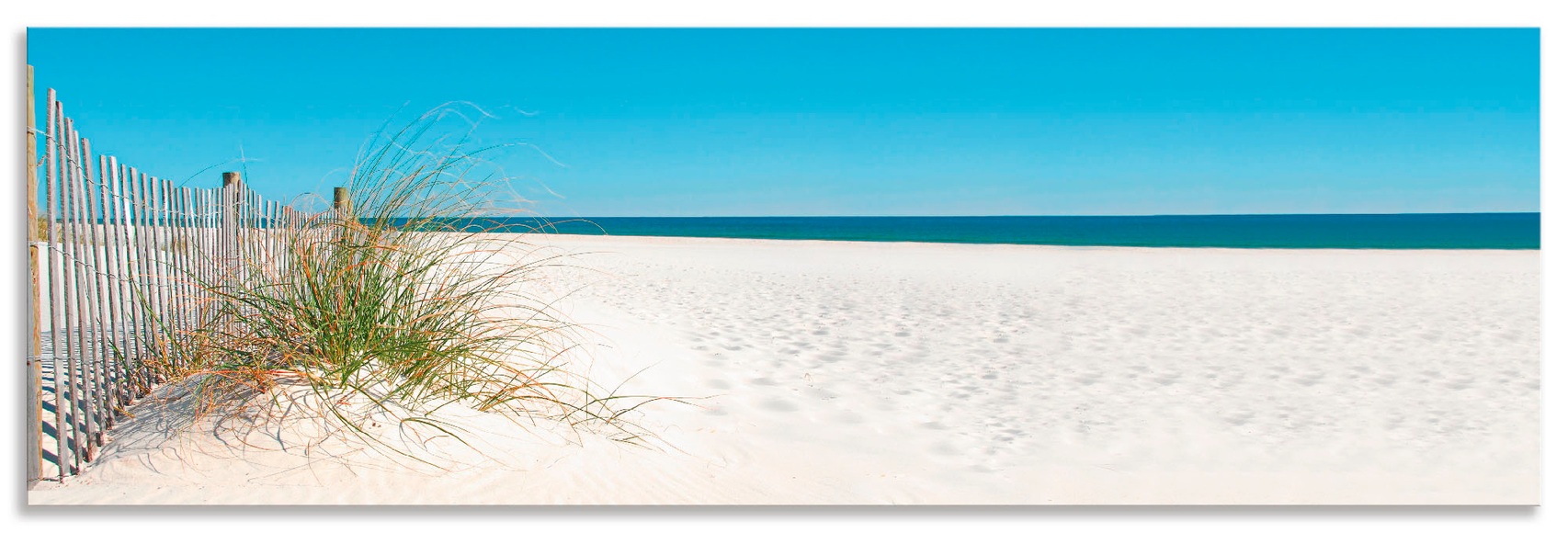 Artland Küchenrückwand »Schöne Sanddüne mit Gräsern und Zaun«