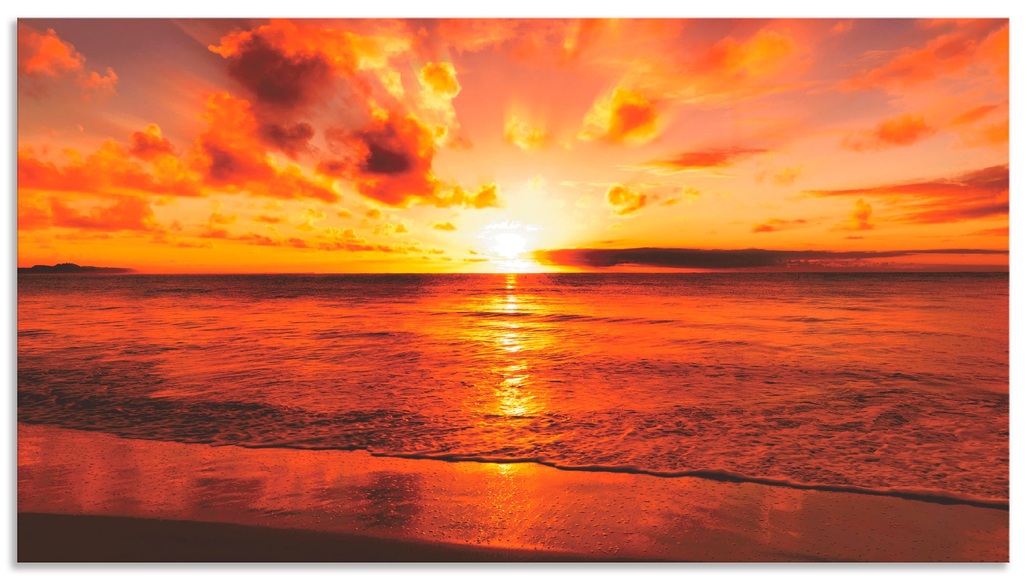 Artland Küchenrückwand »Schöner Sonnenuntergang Strand«