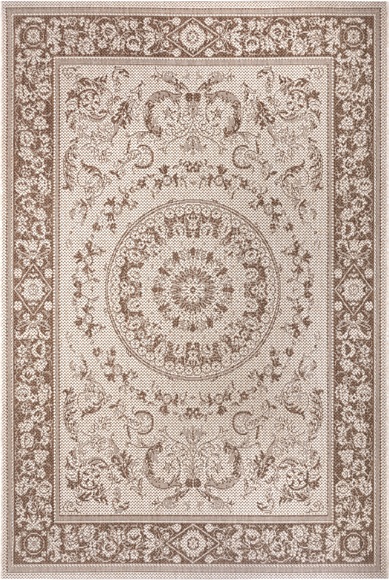White Label - Teppich In-& Outdoor - 80 x 150 cm; - Creme, Hellbraun