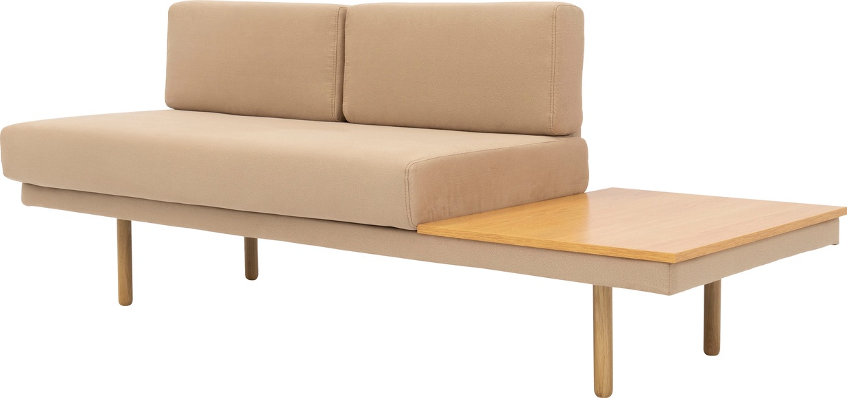andas Sofa »Pausenzeit«, Modernes Daybed, Ablage und Rücken rechts oder links montierbar