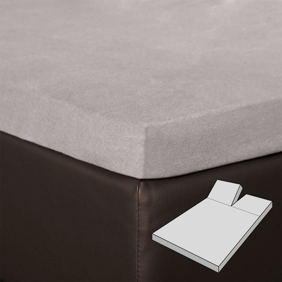 BETTWARENSHOP Spannbettlaken »Multi-Stretch Split-Topper«, (1 St.), für Matratzentopper mit Einschnitt