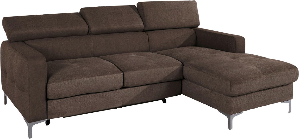COTTA Ecksofa, inklusive Kopfteilverstellung, wahlweise mit Bettfunktion