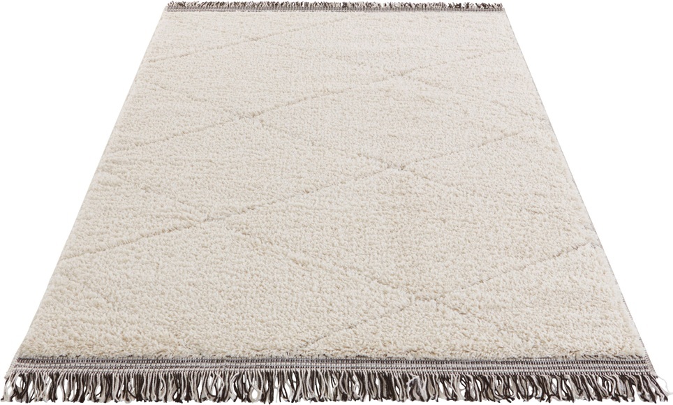 MINT RUGS Hochflor-Teppich »Danaki«, rechteckig, 35 mm Höhe, Sisal-Optik, Hoch-Tief Struktur, Wohnzimmer, Schafzimmer, Arbeitszimmer, Robust, Pflegeleicht