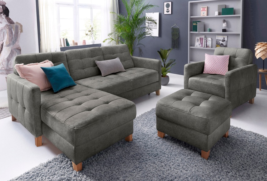 exxpo - sofa fashion Ecksofa, wahlweise mit Bettfunktion