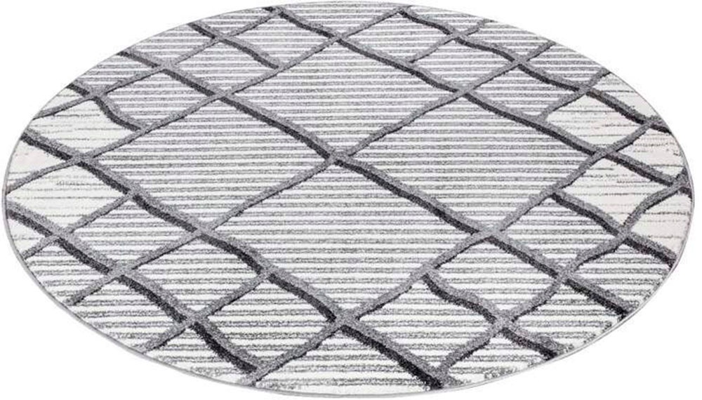 Carpet City Teppich »YOUNG965«, rund, 11 mm Höhe, Moderner Jugend-Teppich mit Raute-Optik
