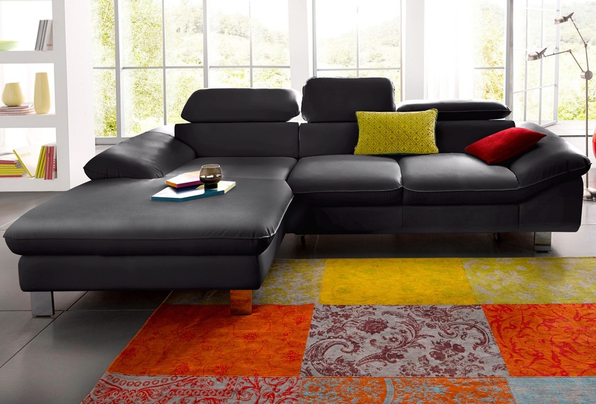 COTTA Ecksofa, Kopf bzw. Rückenverstellung, wahlweise mit Bettfunktion und Bettkasten