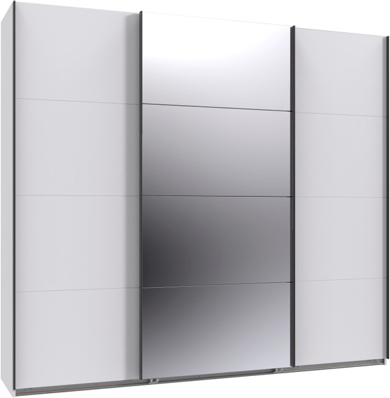 Wimex Kleiderschrank »Mugano, Made in Germany, Lieferung bis in Deine Etage und Stellort«, (wähle Deine Ausstattung: Basic oder Premium!), 3 Schwebetüren, grosse Grössen, mit oder ohne Spiegel, Metallgriffe